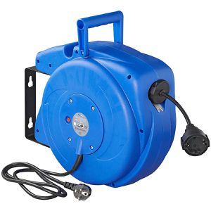 ProPlus Kabeltrommel 580786 Aufrollautomatik, für außen IP44, 1x Schutzkontaktsteckdose, Kabeltyp H05VV-F 1,5 mm², 15 + 1 m