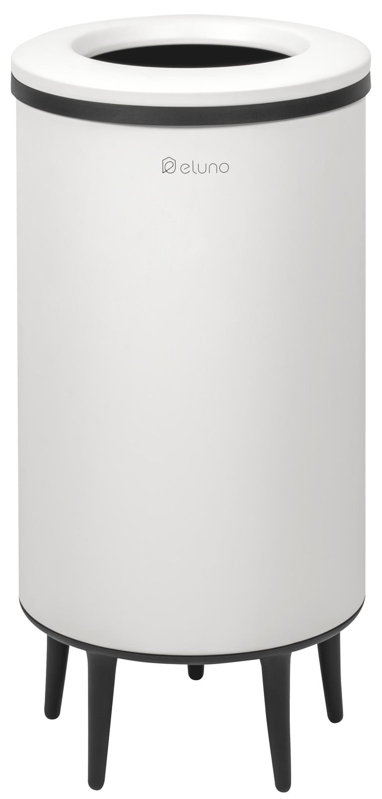 eluno Multifunctionele afvalbak, 36 liter, wit metaal