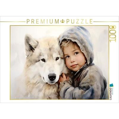 CALVENDO Puzzle Ein Motiv aus dem Kalender 'Kinder und Tiere' | 1000 Teile Lege-Größe 64x48cm Foto-Puzzle für glückliche Stunden