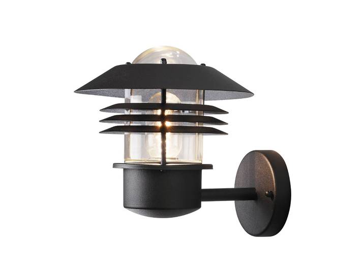 Konstsmide Außenwandleuchte NEW, dimmbar, schwarz, Aluminium, Modern