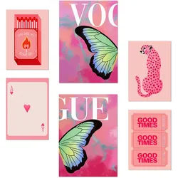 POSTER Set Mit 6 Moderner Kunst A3 & A4 Rahmenlos