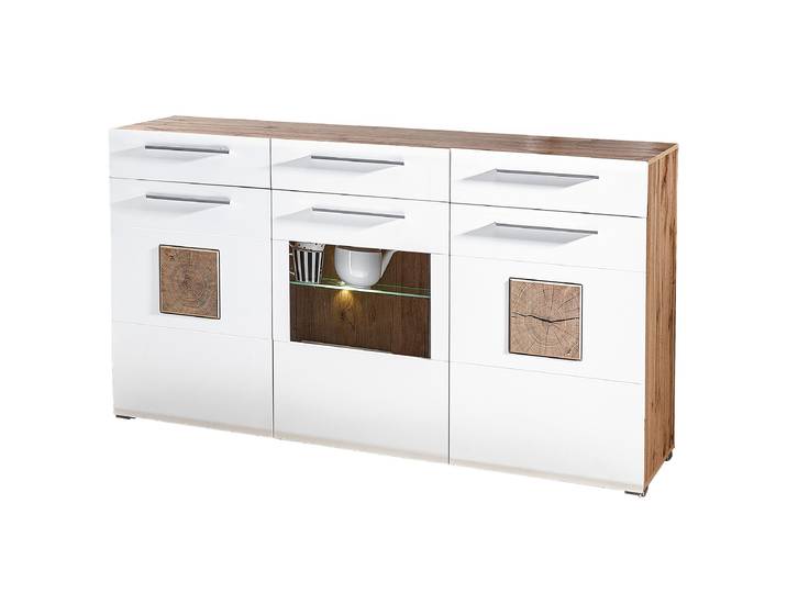 Enfilade éclairée 180 x 98 x 43cm Blanc