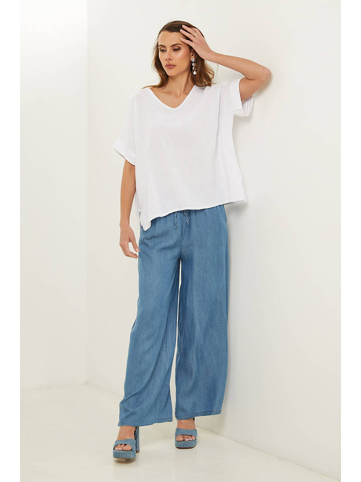 Fleur de Lin Leinen-Bluse "Gallieni" in Weiß - M