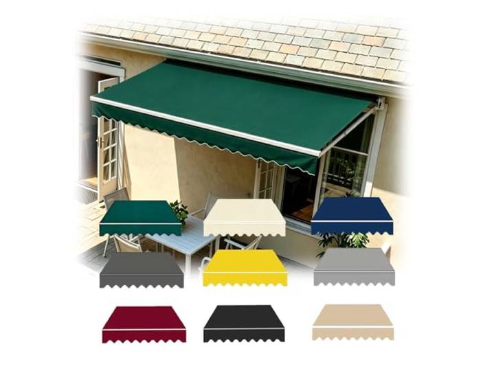 Ersatz-Markisenstoff, Baldachin, wasserdicht, UV-beständig, Terrassen-Schattenstoff, 1 Stück(Green,W23xL10ft)