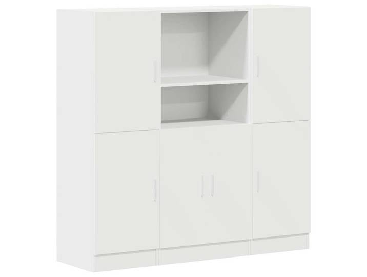vidaXL Regal 3-tlg. Küchenschrank-Set Weiß Holzwerkstoff, 1-tlg.