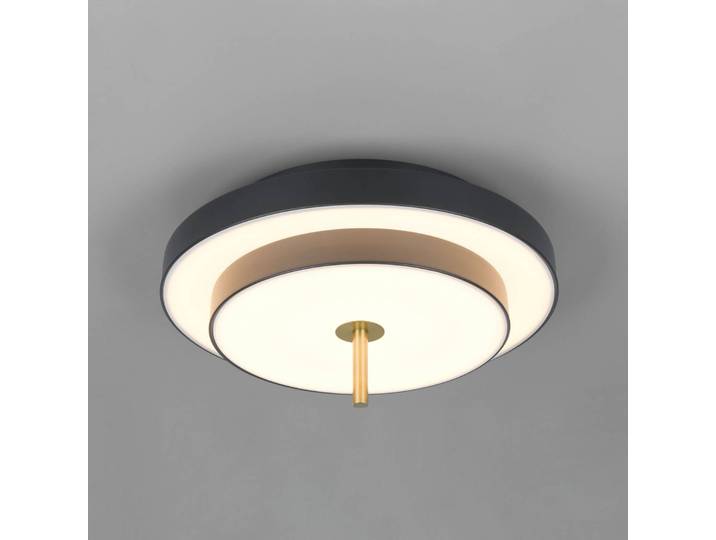 Trio Lighting LED Deckenlampe Keaton, dimmbar, schwarz, für Wohn- / Esszimmer, Metall, LED Deckenleuchte