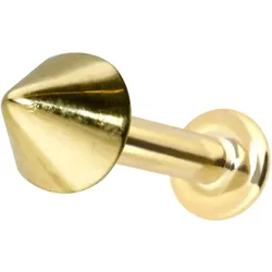 14 Karat Gold Labret mit Innengewinde SPITZE