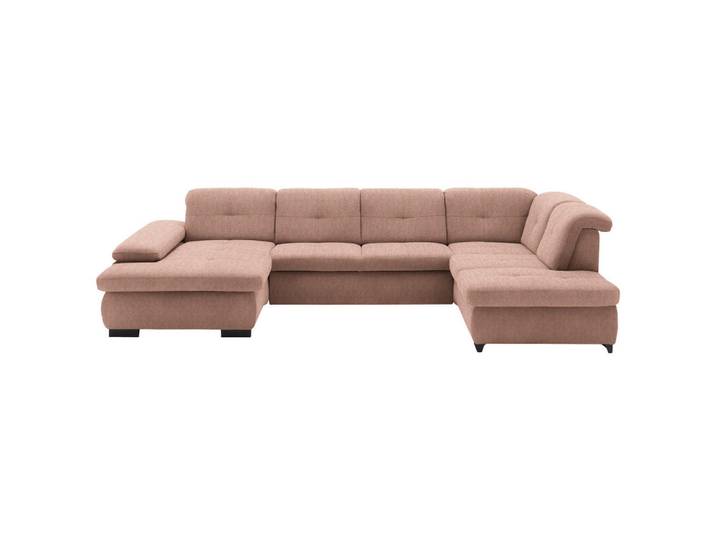 Beldomo Style Wohnlandschaft, Orange, Metall, 5-Sitzer, U-Form, 337x210 cm, Goldenes M, Typenauswahl, Bettkasten erhältlich, Fußauswahl, Stoffauswahl, Bettfunktion Hocker Rücken echt, Wohnzimmer, Sofas & Couches, Wohnlandschaften, Wohnlandschaft U-Form