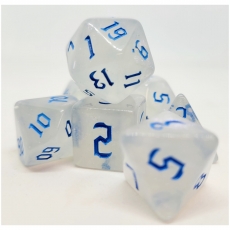 Dice4friends Würfelset Milky Shine - Blue (7) 288666