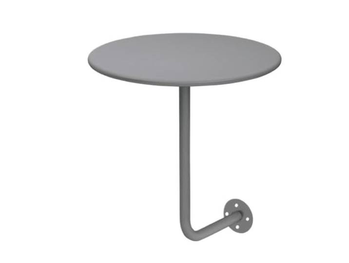 DHYUACN Eisen-Bistro-Esstisch, Runder Wandtisch For Milchtee-Kaffeehaus-Möbel, kleine Wohnung, Nachttisch(Grey D40CM)