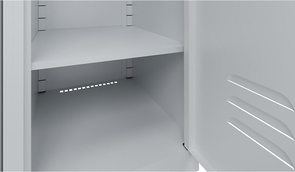 kaiserkraft Ablageboden, Stahl, lichtgrau, HxBxT 15 x 398 x 444 mm