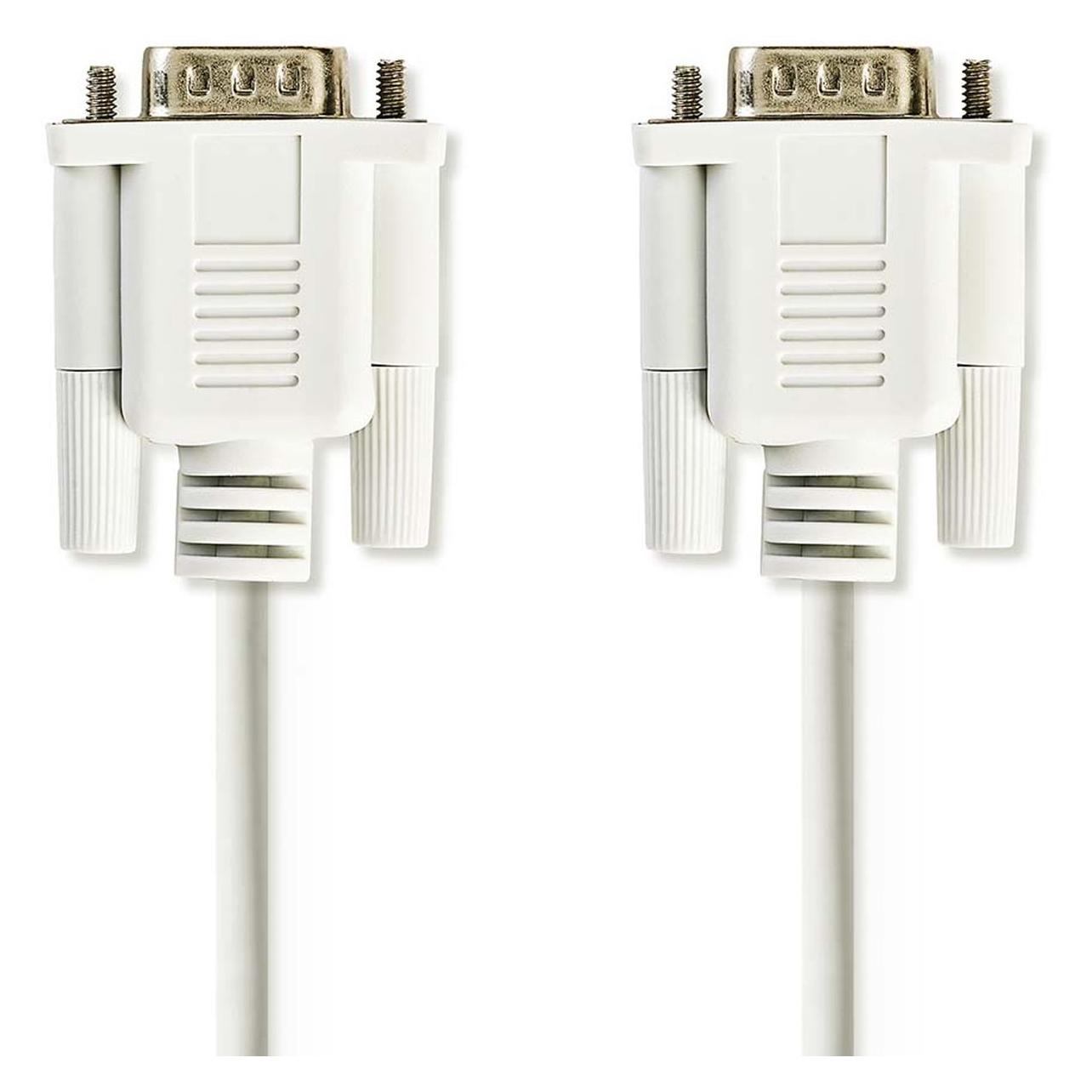 Nedis Serielles Kabel | D-SUB 9-Pin Stecker | D-SUB 9-Pin Stecker | Vernickelt | 2.00 m | Rund | PVC (2 m) (CCGL52000IV20)