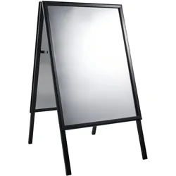 Kundenstopper A1 SOLID-STOP Pro, 32mm, Gehrung, Dichtung schwarz, Aluminium