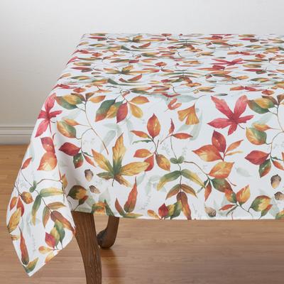 Saro Lifestyle Fall Leaves Design Tablecloth With Rich Pattern