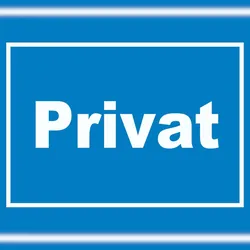 HB-Druck Privat Schild weiß-blau A0 (841x1189mm)