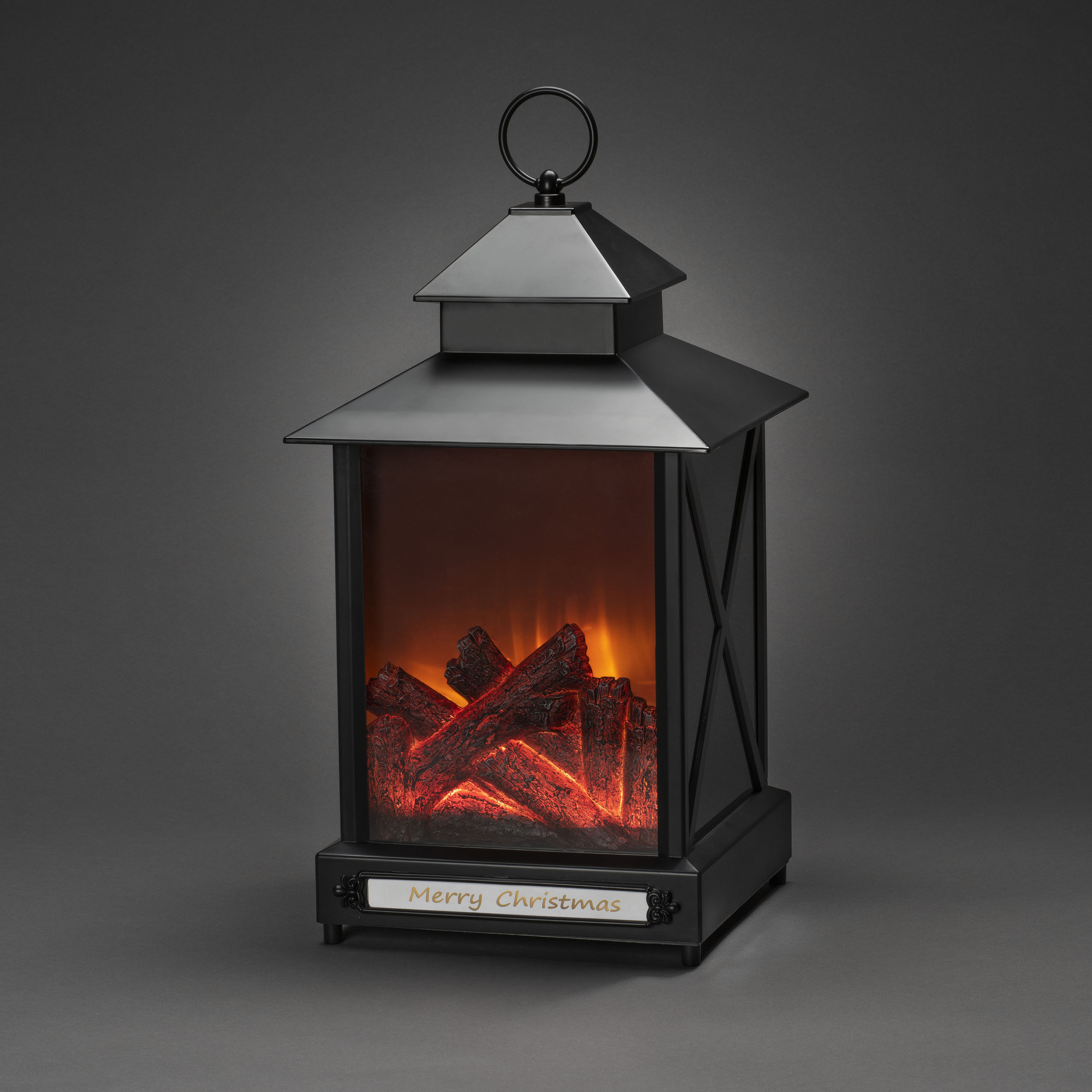 LED Laterne KONSTSMIDE, schwarz, B:24,5cm H:42cm L:24,5cm T:24,5cm, Leuchten, LED Laterne, LED Laterne, groß, Kamin