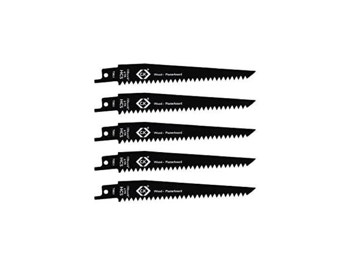 Reciprozaagbladen x 5, 6 tpi