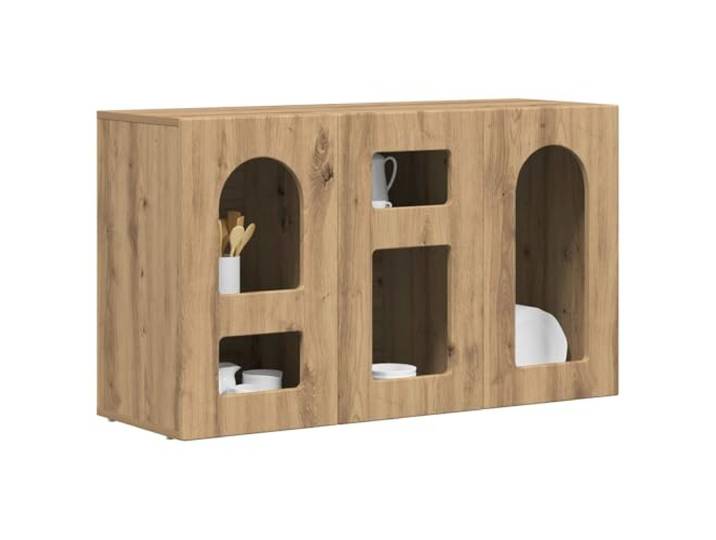 KTHLBRH Sideboard ELST Eiche Handwerk 100 x 35 x 59 cm Mehrschichtiges Holz, 5 Ebenen, leicht zu reinigen, für Wohnzimmer