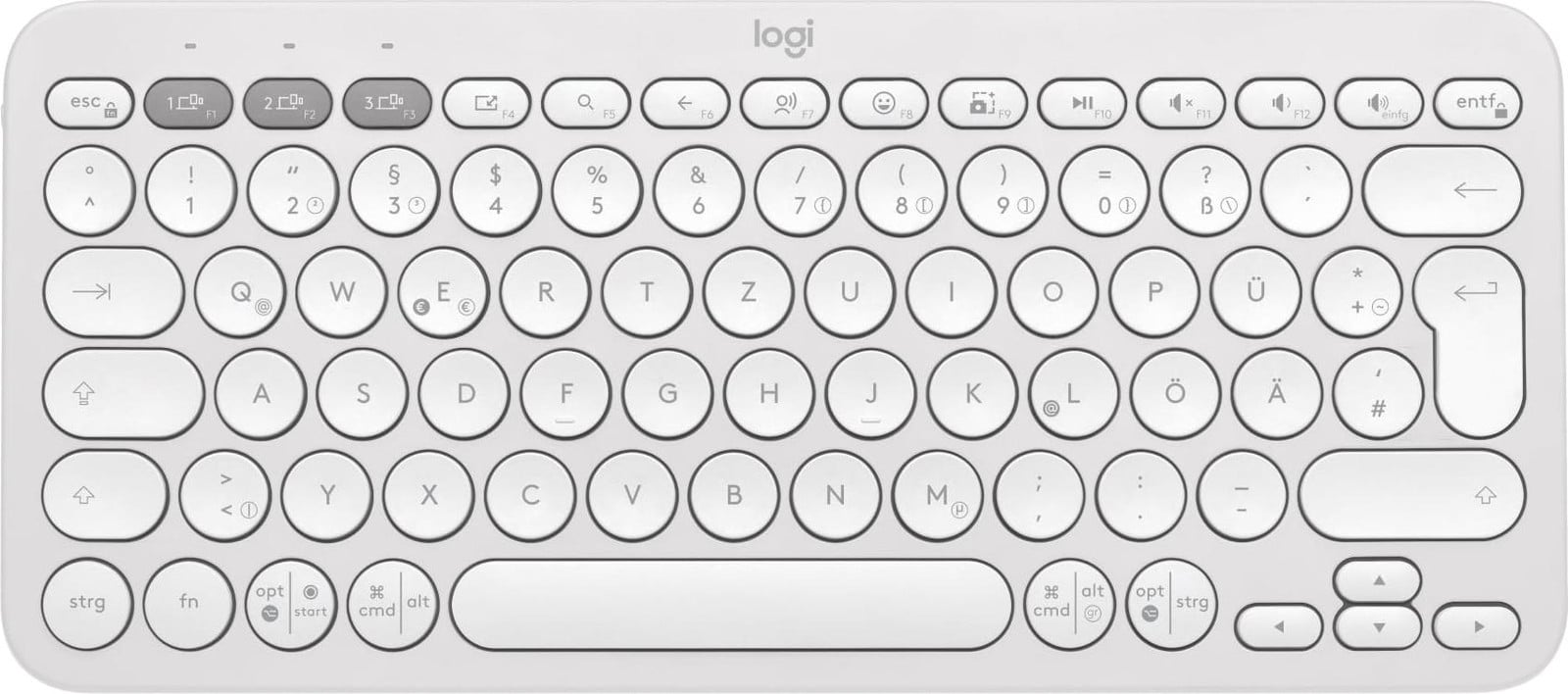 Logitech Pebble Keys 2 K380S draadloos toetsenbord, wit