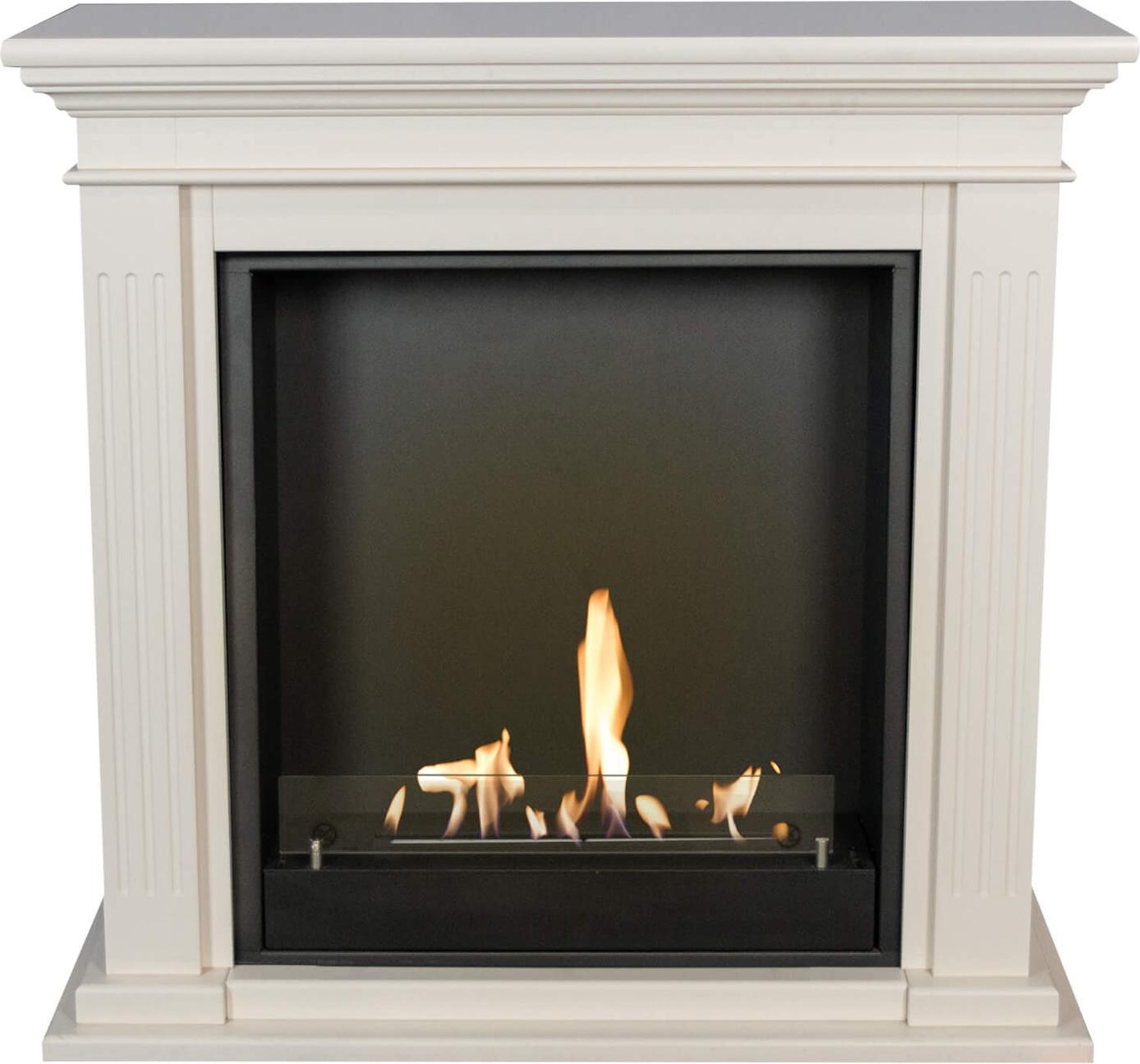 Xaralyn Ethanol-Kamin - Cadiz BST-MDF - Weißer MDF-Kaminumbau - 3 kW Heizleistung