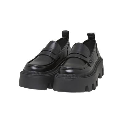 Trainingsschuh BUFFALO "Buffalo flora loafer", Damen, Gr. 39, schwarz, Synthetik, unifarben, Schuhe