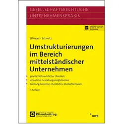 Umstrukturierungen im Bereich mittelständischer Unternehmen, Fachbücher von Jochen Ettinger, Markus Schmitz