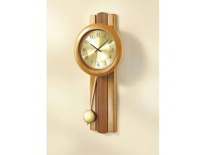 Wanduhr mit Funkuhrwerk, Kirschbaum