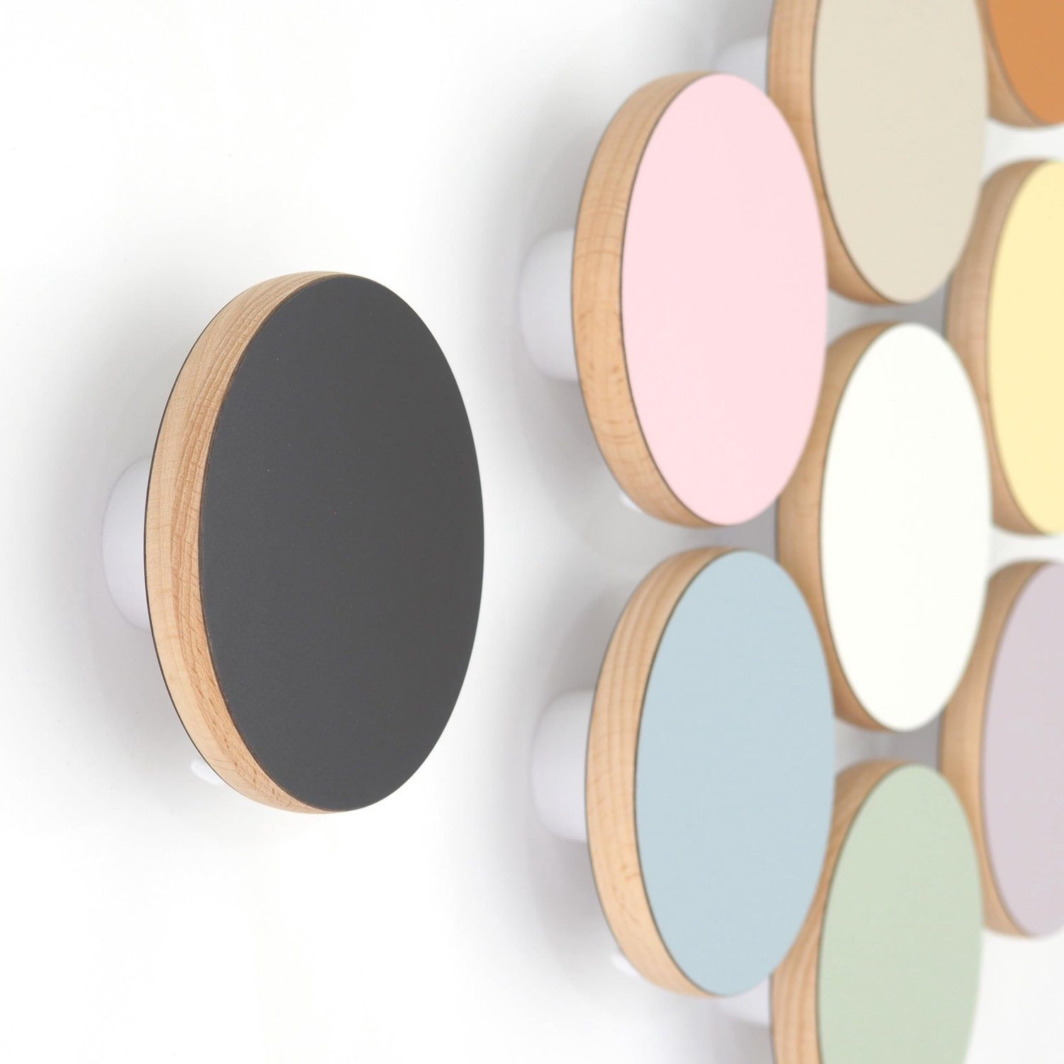 Luxento Wandhaken Rund - Zwart - Decoratief Ontwerp