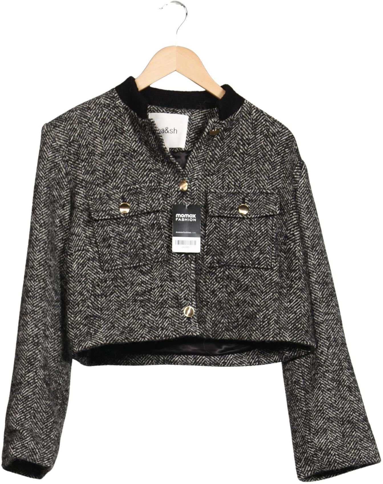 ba&sh Damen Jacke, Grau, Gr. EU 38, Synthetik / Wolle / Alpaka / Viskose - Second Hand