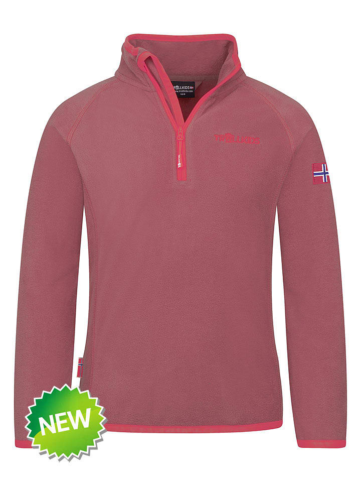 Trollkids Fleecepullover "Nordland" in Rosa - 164