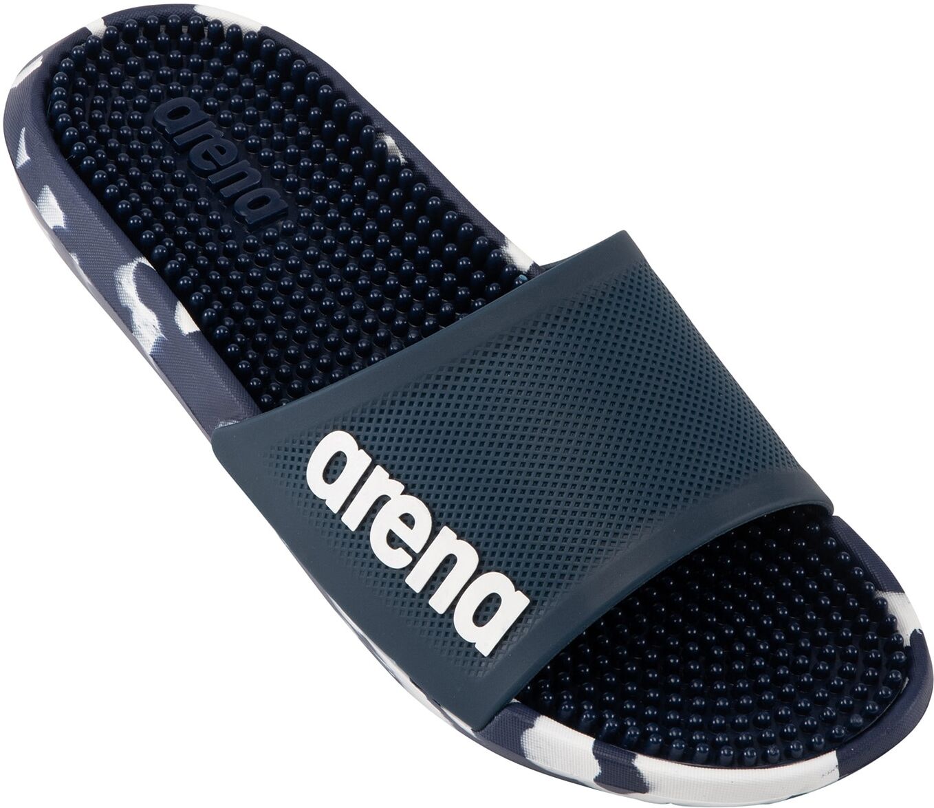 Badesandale ARENA "Marco Bi Badeschuhe", Damen, Gr. 38, blau (arena_blau), Obermaterial: 45% Polyester, 35% PVC, 20% Polyurethan, Schuhe Badesandale, Badelatschen arena_blau 38
