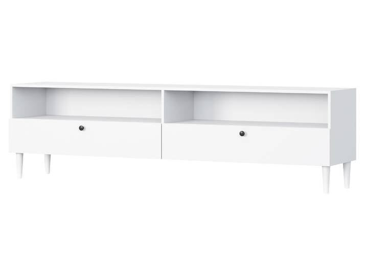 TV-Schrank mit Regal und Schränken DULLUM 200x58 cm, weiß