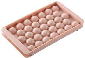 Modern Mode Marketplace Grid Round Ice Ball Tray For Whiskey Cocktails And Frozen Treats pink