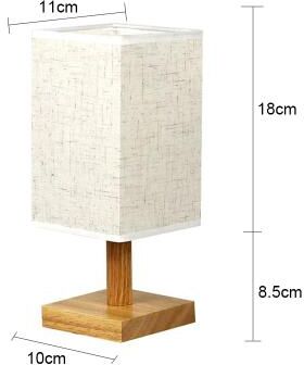 Inspired Living SereneGlow LED Bedside Lamp Dimmable USB Table Lamp With Fabric Shade For Bedroom Decor gray warm Light