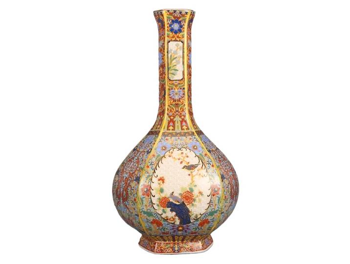 Vase en porcelaine émaillée antique de Jingdezhen, nouveau style chinois, imitation de la dynastie Qing, Yongzheng, décoration de salon, ornements