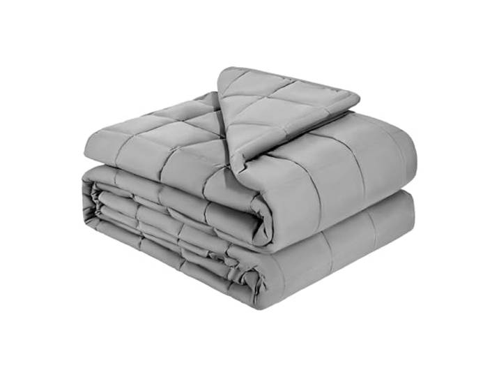 VEVOR Couverture Lestée 11\,5 kg Couette Lourde 223\,5x264 cm Toutes Saisons Respirante\, avec Perles de Verre\, Convient aux Personnes 113-140 kg\, pour Soulager Anxiété et Stress\, Améliorer Sommeil\, Gris