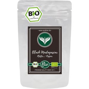 Azafran Pfeffer ganze Körner, schwarz, BIO, aus Madagaskar, im wiederverschließbaren Beutel, 250 g