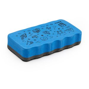 Trodat Tafelwischer 62536 Radierschwamm, magnetisch, mit Löschfilz, aus EVA-Schaum, blau