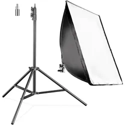 Wiltec Softbox mit Lampenstativ LED Studioleuchte Fotostudio (Softbox), Softbox + Reflektor