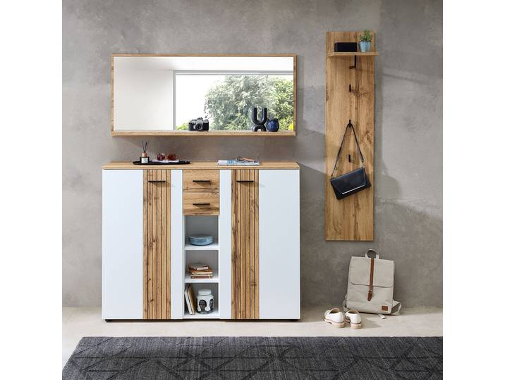 Spiegel 135 cm 135 x 60 x 17cm Weiß MDF Mitteldichte Holzfaserplatte , foliert 135 x 60 x 17cm