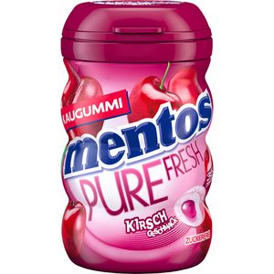 Mentos Kaugummis Pure Fresh, Kirsche, zuckerfrei, Dose mit 35 Dragees