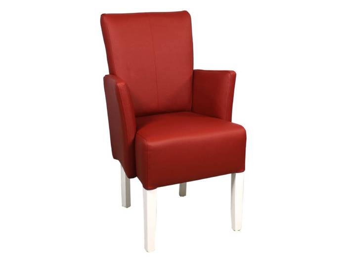 Roter Esszimmer Sessel Leder
