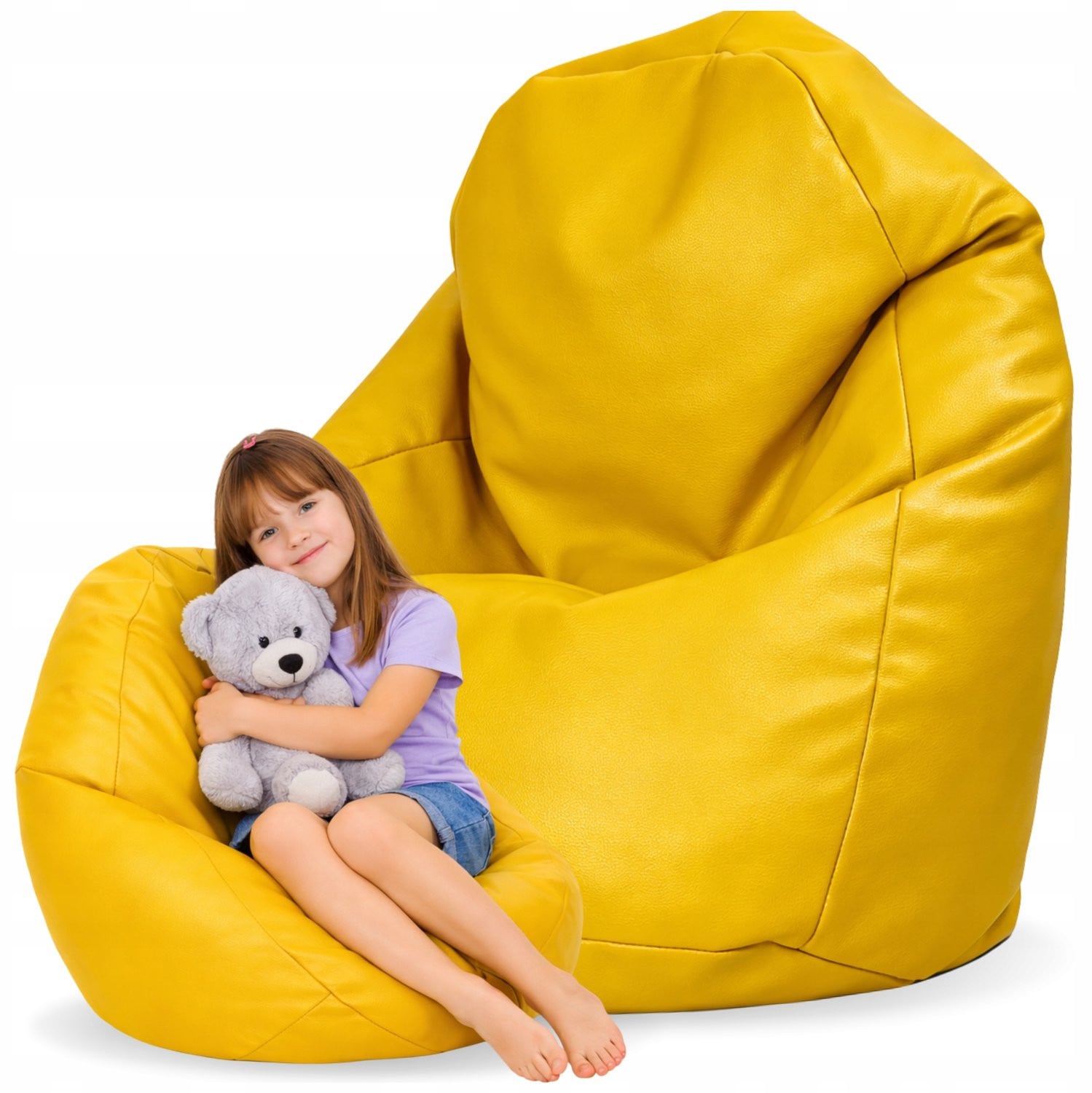 Merkloze XL Zitzak Poef van Faux Leather voor Kinderkamers