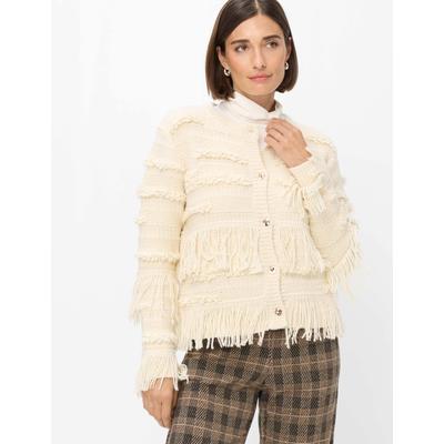 Cardigan BRAX "Style AMELIE", Damen, Gr. 34, ecru, Strickjacken