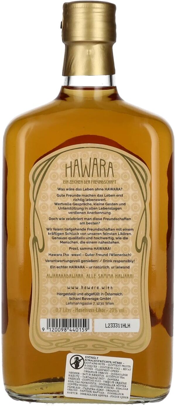 HAWARA Haselnuss-Likör 20% Vol. 0,7l