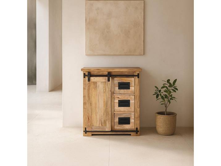 Bahut de salle à manger en bois massif 70 cm - Paris