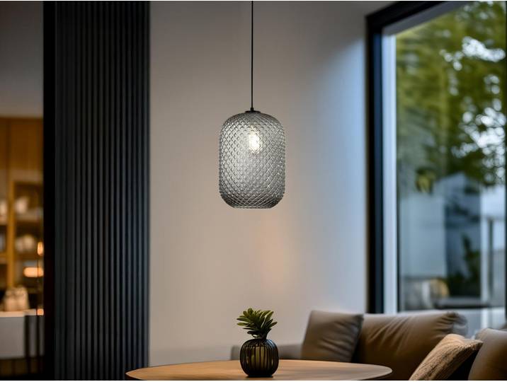 Pendelleuchte ASHFORD Ø20cm Grau