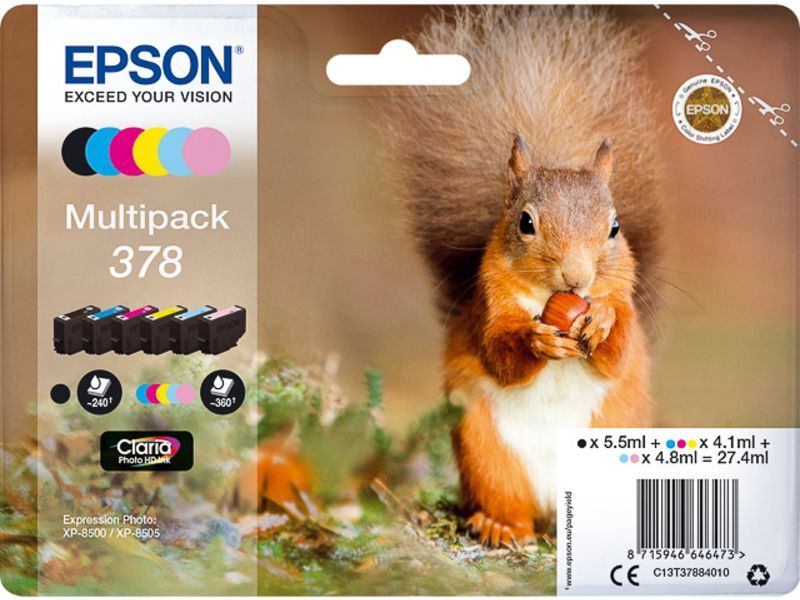 Epson 378 (C13T37884010) - 6-farbig - Druckerpatrone - Multipack