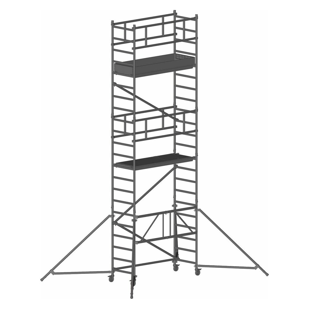 Zarges Arbeitsgerüst PaxTower 1T 0,72 x 1,80 m Arbeitshöhe 6,55 m (Gerüst, 180 cm) (53515)