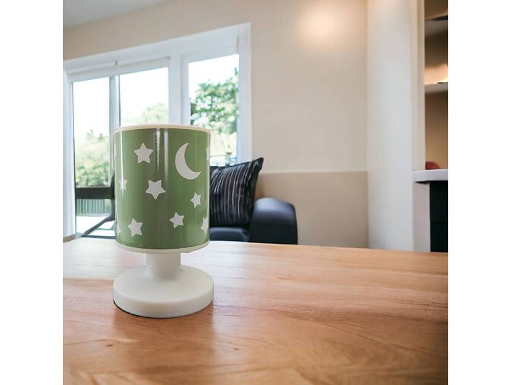 Lampe enfant LED Smoo avec étoiles Vert/Vert Matériau : Matière plastique Type de matière synthétique : Polycarbonate 13 x 20 x 13cm